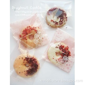 Food Safe custom printing dilicious donuts clear plastic food packaging bag